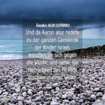 Picture 04 - Exodus 16:10 LUTH1912 - Und da Aaron also redete zu der ganzen Gemeinde - Bible Verse Picture