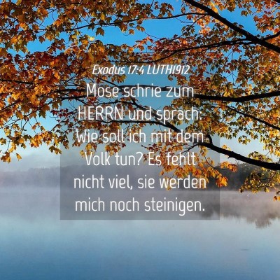 Picture 04 - Exodus 17:4 LUTH1912 - Mose schrie zum HERRN und sprach: Wie soll ich - Bible Verse Picture