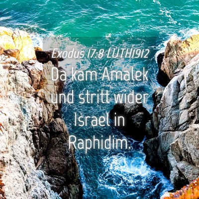 Picture 04 - Exodus 17:8 LUTH1912 - Da kam Amalek und stritt wider Israel in - Bible Verse Picture
