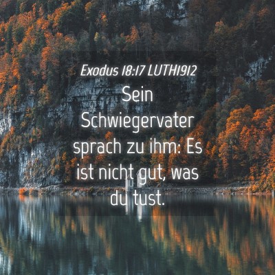 Picture 04 - Exodus 18:17 LUTH1912 - Sein Schwiegervater sprach zu ihm: Es ist nicht - Bible Verse Picture