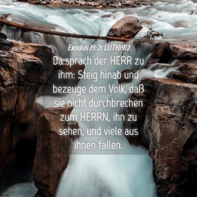 Picture 04 - Exodus 19:21 LUTH1912 - Da sprach der HERR zu ihm: Steig hinab und - Bible Verse Picture