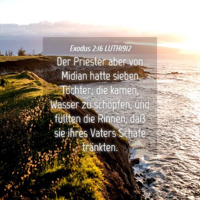 Picture 04 - Exodus 2:16 LUTH1912 - Der Priester aber von Midian hatte sieben - Bible Verse Picture