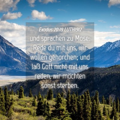 Picture 04 - Exodus 20:19 LUTH1912 - und sprachen zu Mose: Rede du mit uns, wir wollen - Bible Verse Picture