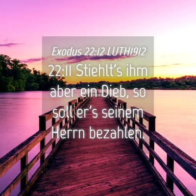 Picture 04 - Exodus 22:12 LUTH1912 - 22:11 Stiehlt's ihm aber ein Dieb, so soll er's - Bible Verse Picture