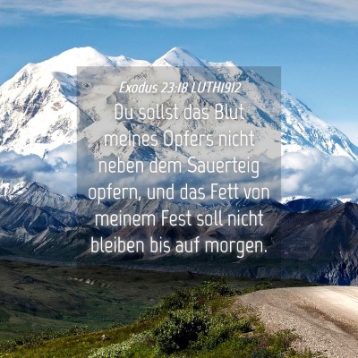 Picture 04 - Exodus 23:18 LUTH1912 - Du sollst das Blut meines Opfers nicht neben dem - Bible Verse Picture