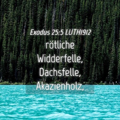 Picture 04 - Exodus 25:5 LUTH1912 - rötliche Widderfelle, Dachsfelle, - Bible Verse Picture