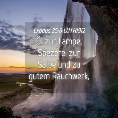Picture 04 - Exodus 25:6 LUTH1912 - Öl zur Lampe, Spezerei zur Salbe und zu gutem - Bible Verse Picture
