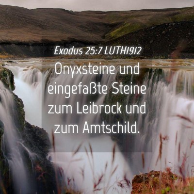 Picture 04 - Exodus 25:7 LUTH1912 - Onyxsteine und eingefaßte Steine zum Leibrock - Bible Verse Picture