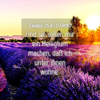 Picture 04 - Exodus 25:8 LUTH1912 - Und sie sollen mir ein Heiligtum machen, daß ich - Bible Verse Picture