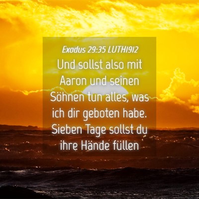 Picture 04 - Exodus 29:35 LUTH1912 - Und sollst also mit Aaron und seinen Söhnen tun - Bible Verse Picture