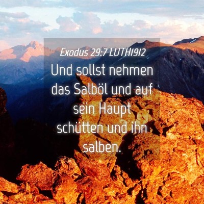 Picture 04 - Exodus 29:7 LUTH1912 - Und sollst nehmen das Salböl und auf sein Haupt - Bible Verse Picture