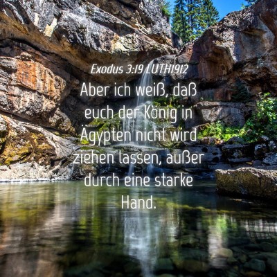 Picture 04 - Exodus 3:19 LUTH1912 - Aber ich weiß, daß euch der König in Ägypten - Bible Verse Picture