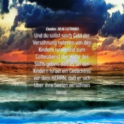 Picture 04 - Exodus 30:16 LUTH1912 - Und du sollst solch Geld der Versöhnung nehmen - Bible Verse Picture