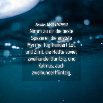 Picture 04 - Exodus 30:23 LUTH1912 - Nimm zu dir die beste Spezerei: die edelste - Bible Verse Picture