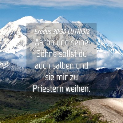 Picture 04 - Exodus 30:30 LUTH1912 - Aaron und seine Söhne sollst du auch salben und - Bible Verse Picture