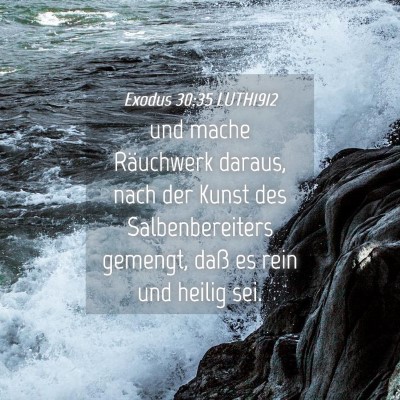 Picture 04 - Exodus 30:35 LUTH1912 - und mache Räuchwerk daraus, nach der Kunst des - Bible Verse Picture