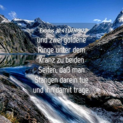 Picture 04 - Exodus 30:4 LUTH1912 - und zwei goldene Ringe unter dem Kranz zu beiden - Bible Verse Picture
