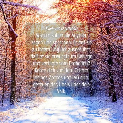 Picture 04 - Exodus 32:12 LUTH1912 - Warum sollen die Ägypter sagen und sprechen: Er - Bible Verse Picture
