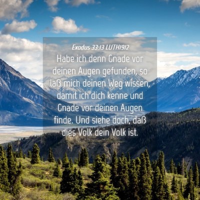 Picture 04 - Exodus 33:13 LUTH1912 - Habe ich denn Gnade vor deinen Augen gefunden, so - Bible Verse Picture