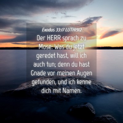 Picture 04 - Exodus 33:17 LUTH1912 - Der HERR sprach zu Mose: Was du jetzt geredet - Bible Verse Picture