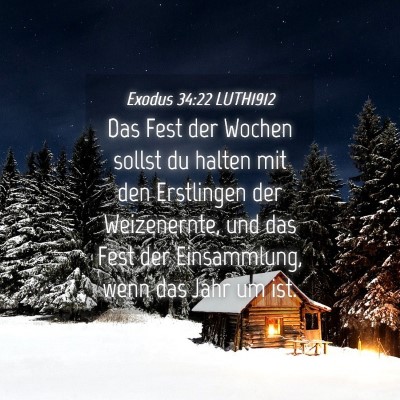 Picture 04 - Exodus 34:22 LUTH1912 - Das Fest der Wochen sollst du halten mit den - Bible Verse Picture