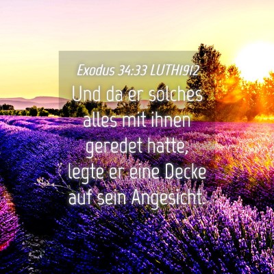 Picture 04 - Exodus 34:33 LUTH1912 - Und da er solches alles mit ihnen geredet hatte, - Bible Verse Picture