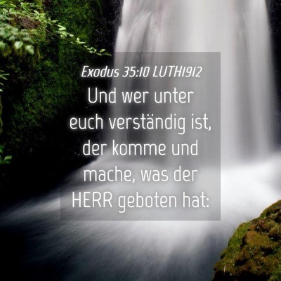 Picture 04 - Exodus 35:10 LUTH1912 - Und wer unter euch verständig ist, der komme und - Bible Verse Picture