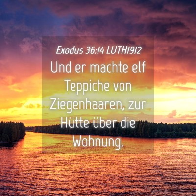 Picture 04 - Exodus 36:14 LUTH1912 - Und er machte elf Teppiche von Ziegenhaaren, zur - Bible Verse Picture