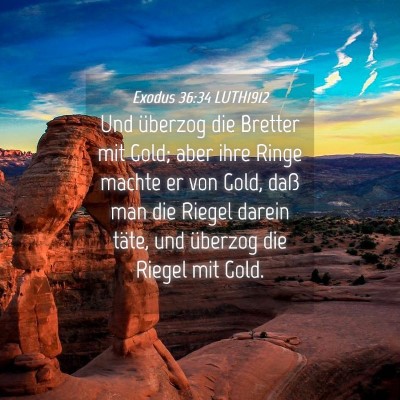 Picture 04 - Exodus 36:34 LUTH1912 - Und überzog die Bretter mit Gold; aber ihre - Bible Verse Picture