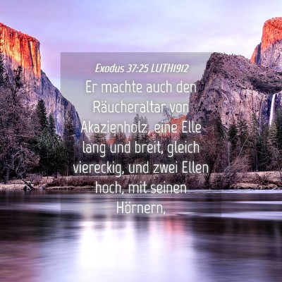 Picture 04 - Exodus 37:25 LUTH1912 - Er machte auch den Räucheraltar von Akazienholz, - Bible Verse Picture