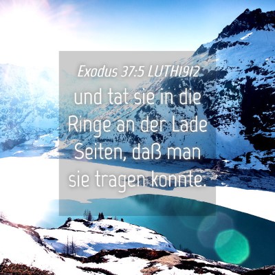 Picture 04 - Exodus 37:5 LUTH1912 - und tat sie in die Ringe an der Lade Seiten, daß - Bible Verse Picture