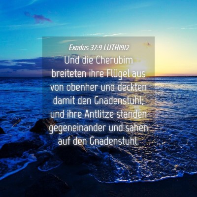 Picture 04 - Exodus 37:9 LUTH1912 - Und die Cherubim breiteten ihre Flügel aus von - Bible Verse Picture