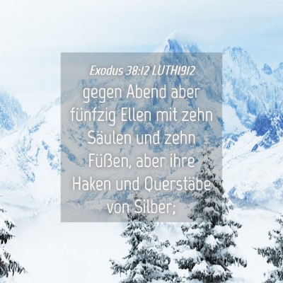 Picture 04 - Exodus 38:12 LUTH1912 - gegen Abend aber fünfzig Ellen mit zehn Säulen - Bible Verse Picture