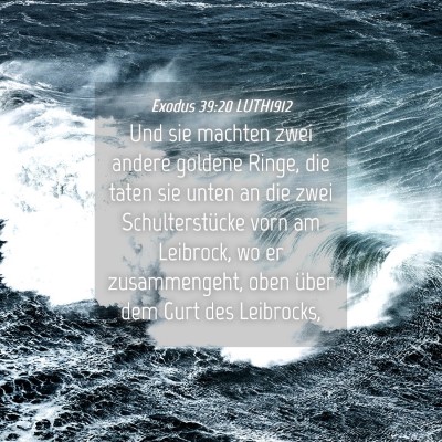 Picture 04 - Exodus 39:20 LUTH1912 - Und sie machten zwei andere goldene Ringe, die - Bible Verse Picture