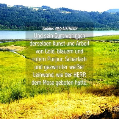Picture 04 - Exodus 39:5 LUTH1912 - Und sein Gurt war nach derselben Kunst und Arbeit - Bible Verse Picture