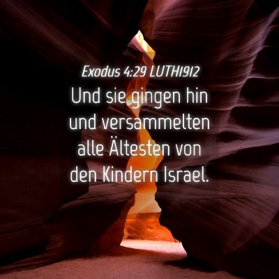 Picture 04 - Exodus 4:29 LUTH1912 - Und sie gingen hin und versammelten alle - Bible Verse Picture