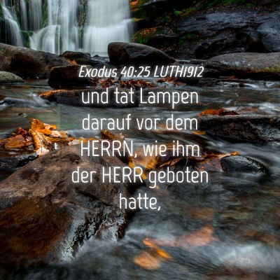 Picture 04 - Exodus 40:25 LUTH1912 - und tat Lampen darauf vor dem HERRN, wie ihm der - Bible Verse Picture