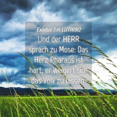 Picture 04 - Exodus 7:14 LUTH1912 - Und der HERR sprach zu Mose: Das Herz Pharaos ist - Bible Verse Picture