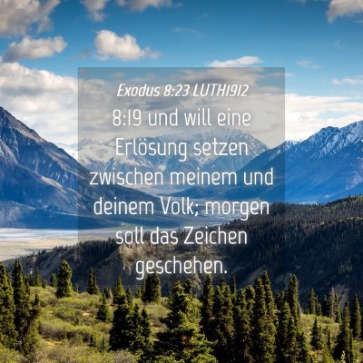 Picture 04 - Exodus 8:23 LUTH1912 - 8:19 und will eine Erlösung setzen zwischen - Bible Verse Picture