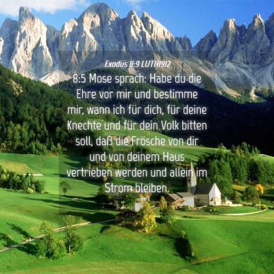 Picture 04 - Exodus 8:9 LUTH1912 - 8:5 Mose sprach: Habe du die Ehre vor mir und - Bible Verse Picture