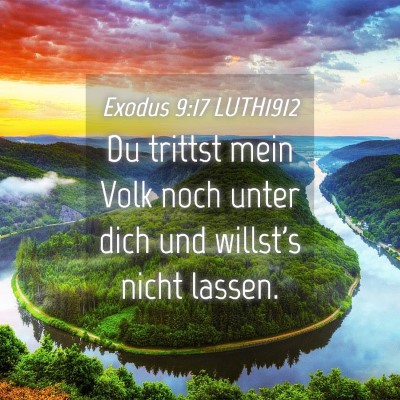 Picture 04 - Exodus 9:17 LUTH1912 - Du trittst mein Volk noch unter dich und willst's - Bible Verse Picture
