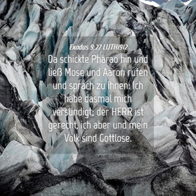 Picture 04 - Exodus 9:27 LUTH1912 - Da schickte Pharao hin und ließ Mose und Aaron - Bible Verse Picture