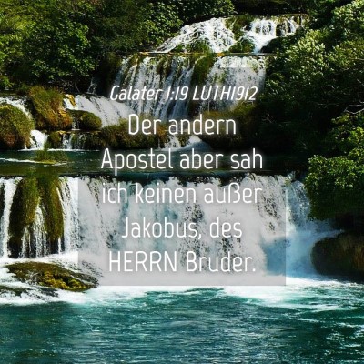 Picture 04 - Galater 1:19 LUTH1912 - Der andern Apostel aber sah ich keinen außer - Bible Verse Picture