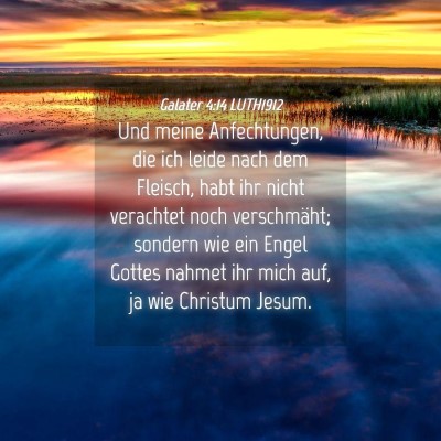 Picture 04 - Galater 4:14 LUTH1912 - Und meine Anfechtungen, die ich leide nach dem - Bible Verse Picture