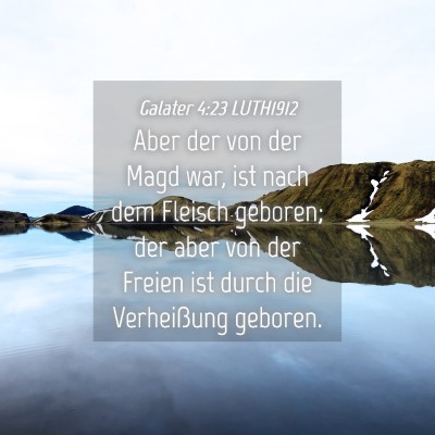 Picture 04 - Galater 4:23 LUTH1912 - Aber der von der Magd war, ist nach dem Fleisch - Bible Verse Picture