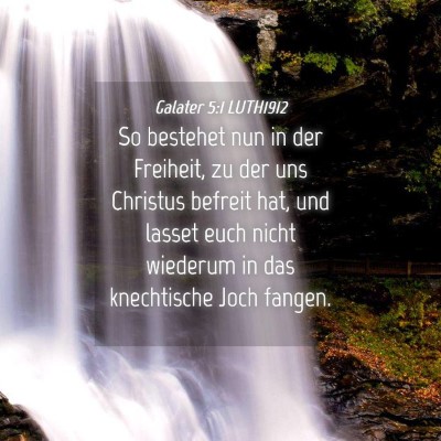 Picture 04 - Galater 5:1 LUTH1912 - So bestehet nun in der Freiheit, zu der uns - Bible Verse Picture
