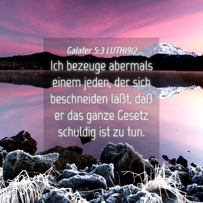 Picture 04 - Galater 5:3 LUTH1912 - Ich bezeuge abermals einem jeden, der sich - Bible Verse Picture