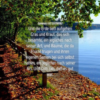 Picture 04 - Genesis 1:12 LUTH1912 - Und die Erde ließ aufgehen Gras und Kraut, das - Bible Verse Picture