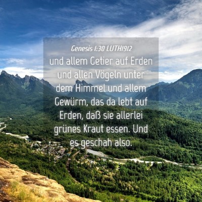 Picture 04 - Genesis 1:30 LUTH1912 - und allem Getier auf Erden und allen Vögeln - Bible Verse Picture