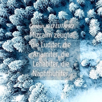 Picture 04 - Genesis 10:13 LUTH1912 - Mizraim zeugte die Luditer, die Anamiter, die - Bible Verse Picture